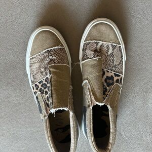 Animal Print Slip-On Sneakers